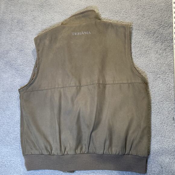 Tehama Clint Men's M Brown Faux Suede Vest Zip Front Western Golf Core Outdoor - Picture 5 of 7